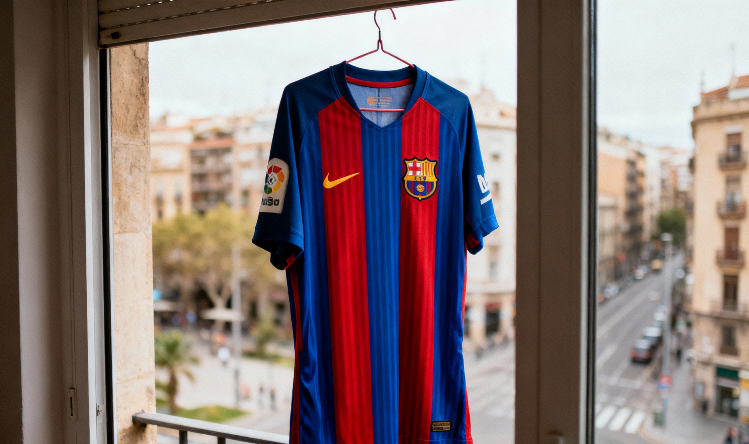 Las franjas azulgranas del Barça Las franjas azulgranas del Barça