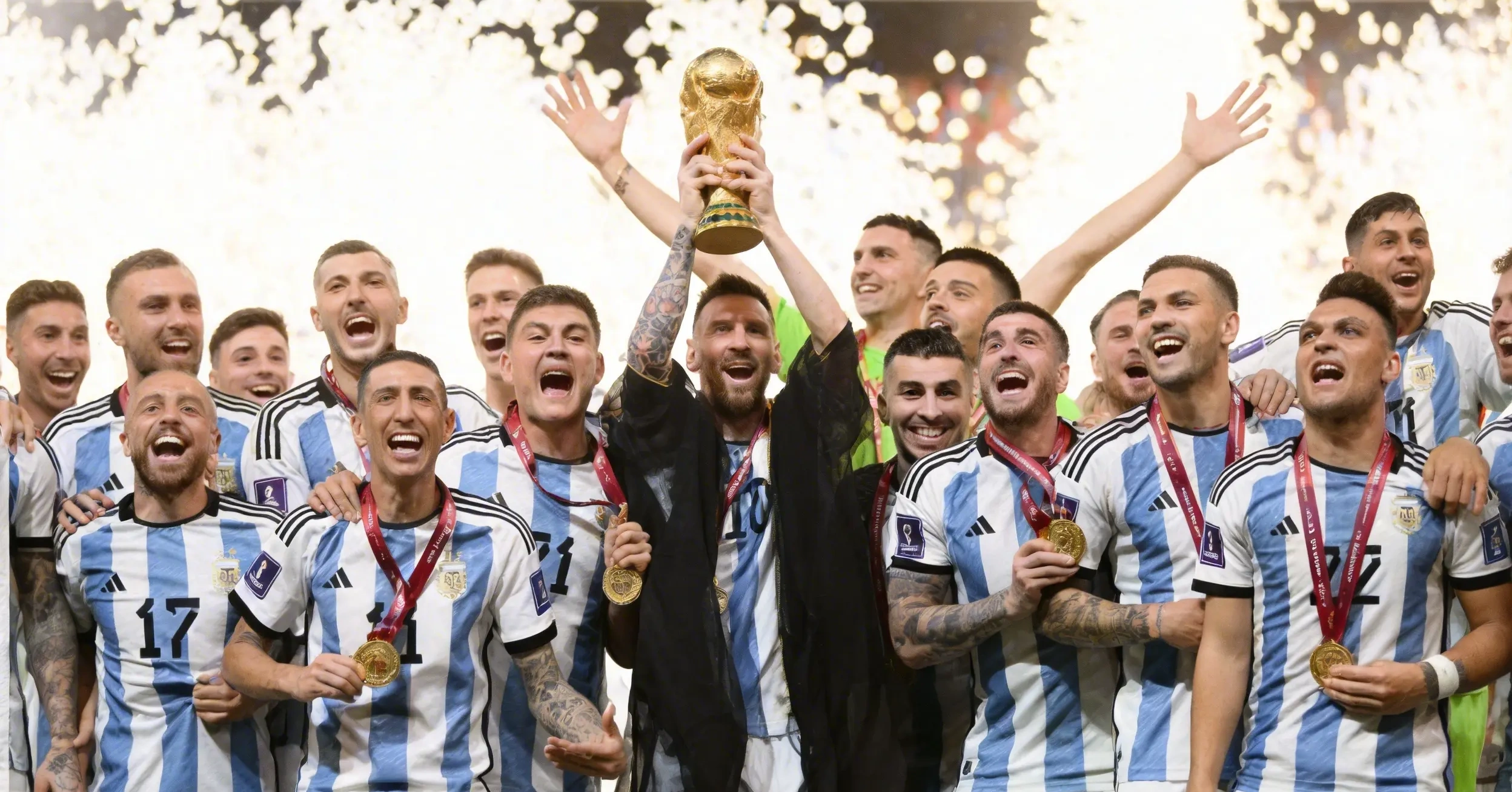 Lionel Messi lleva la camiseta de Argentina.