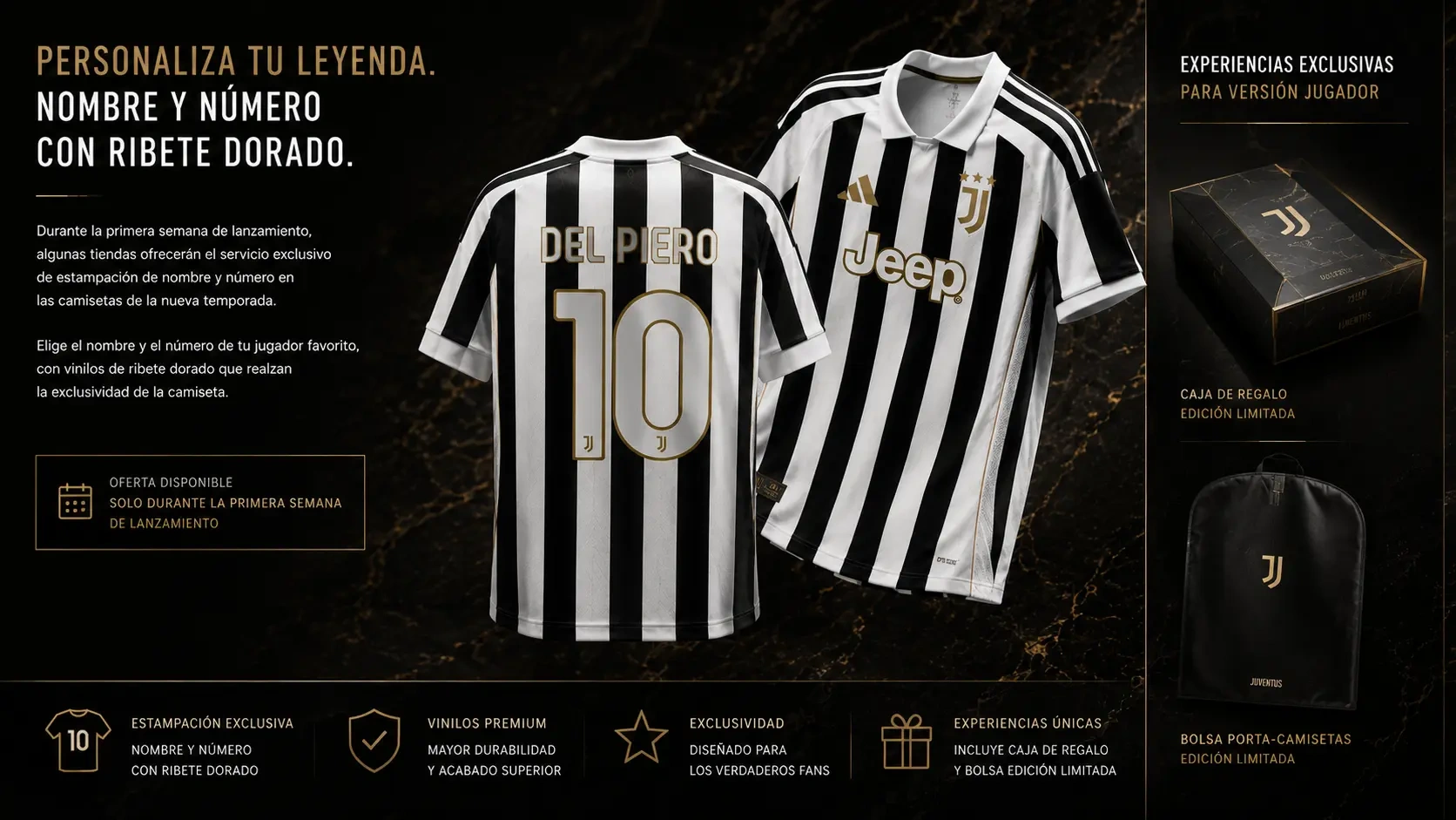 Los aficionados podrán elegir el nombre y el número de su jugador favorito.