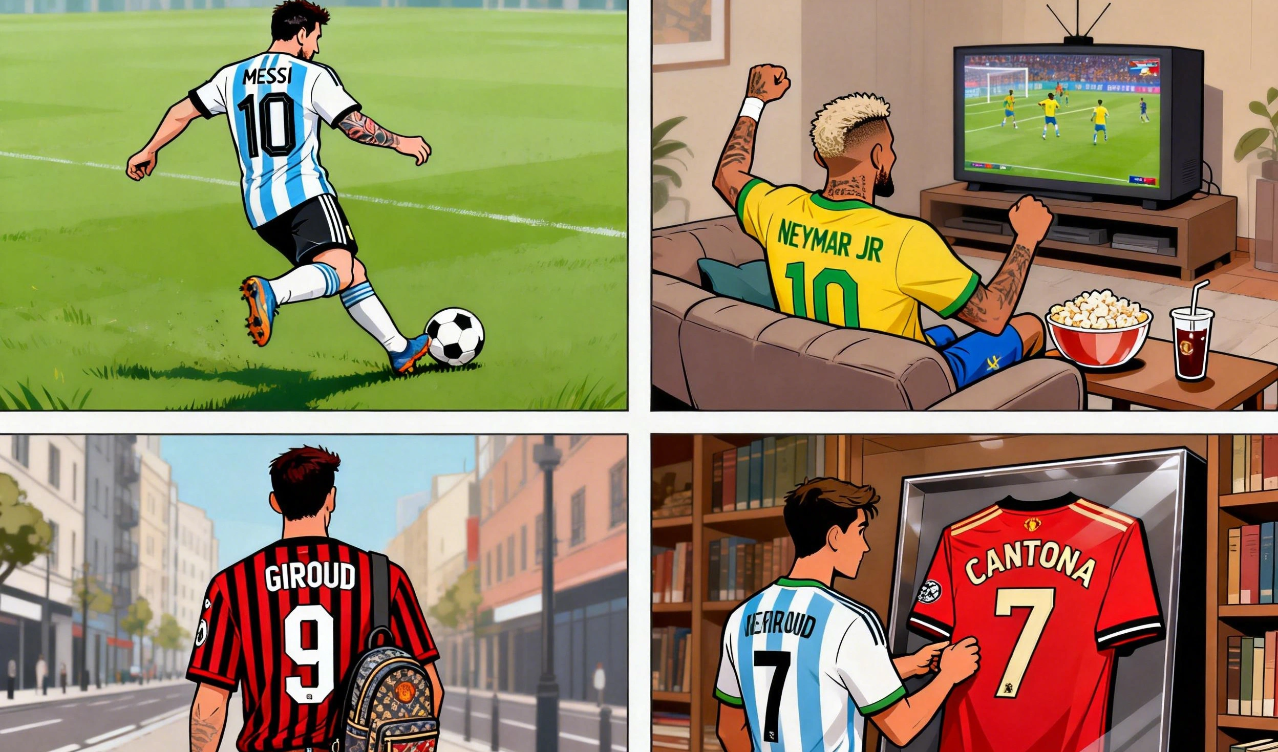 Diferentes usos de camisetas de fútbol: jugar, ver partidos, uso diario y coleccionar