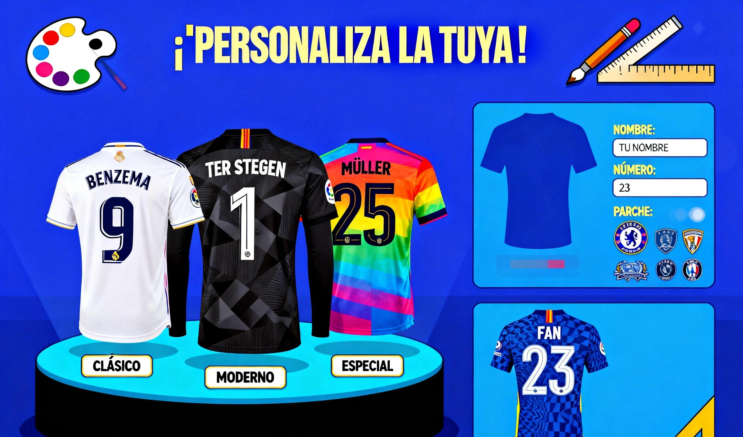 Diseños y personalización de camisetas de fútbol