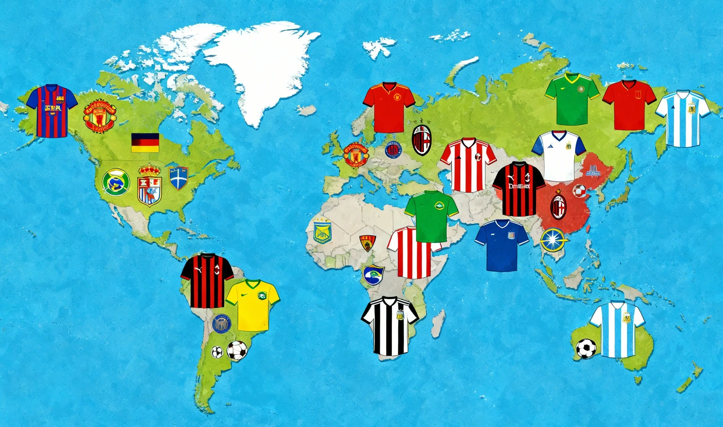 Las camisetas son el mapa cultural del fútbol mundial.