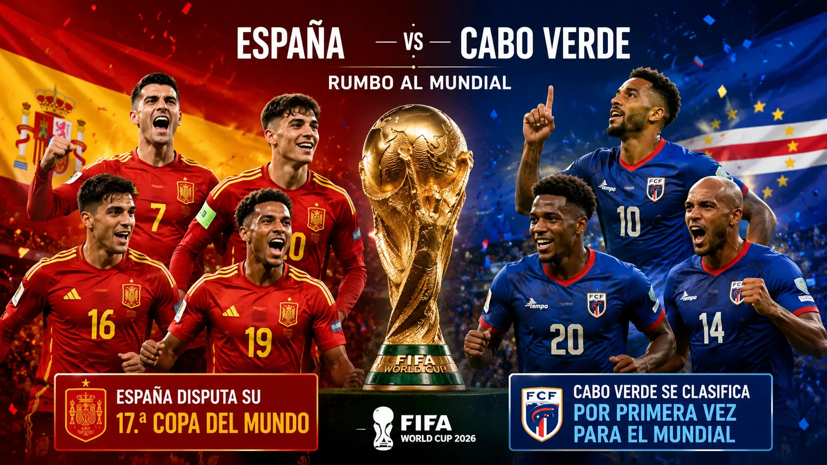España vs Cabo Verde en el Mundial de 2026.
