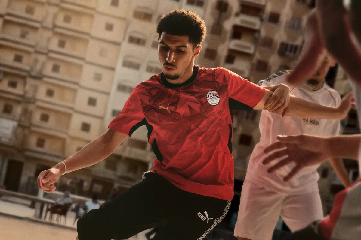 Camisetas de local y visitante de la selección de Egipto.