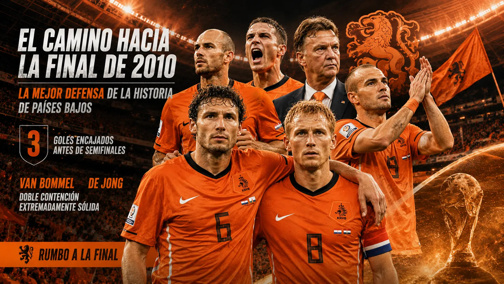 La selección neerlandesa de 2010, la mejor defensa de la historia.