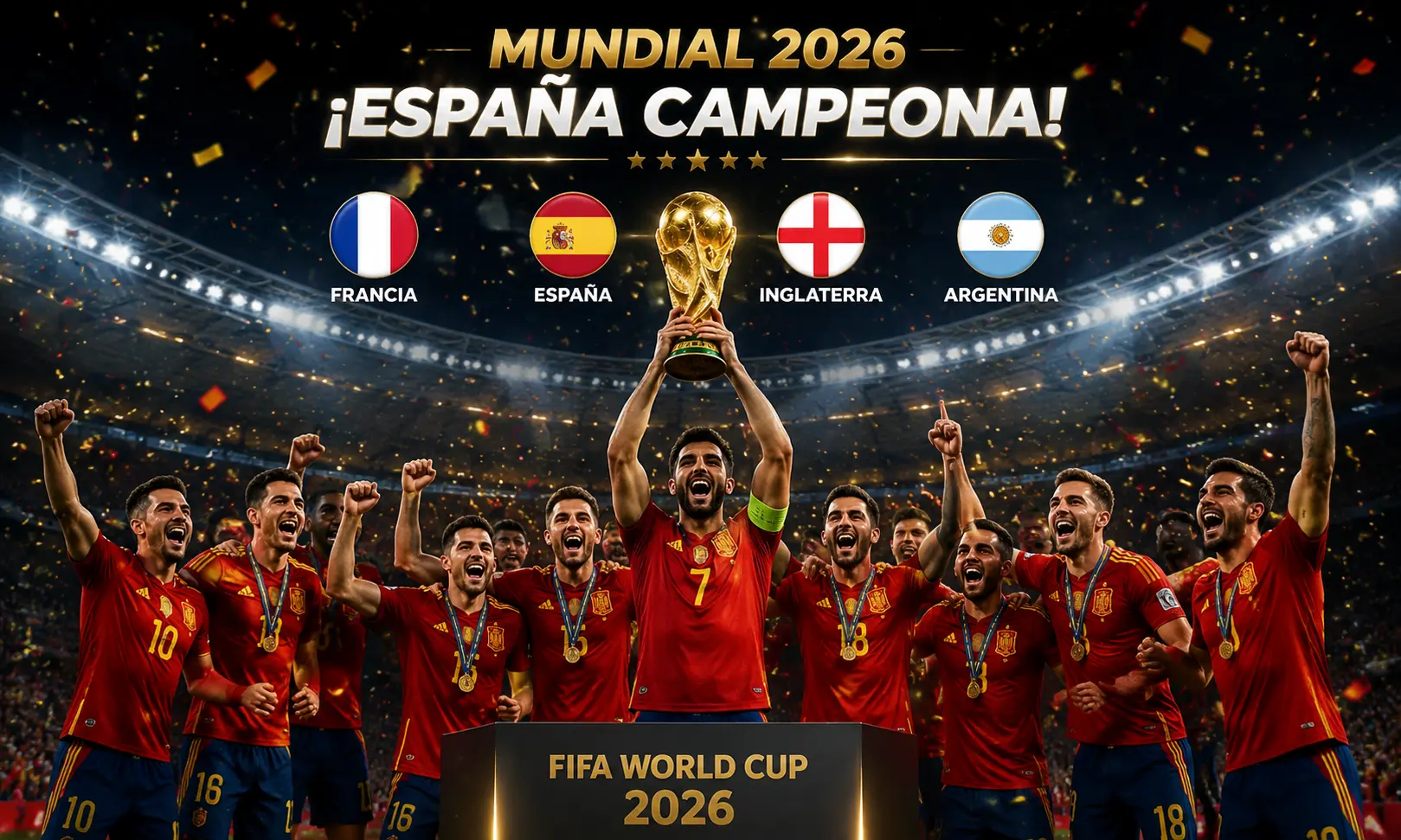 Predicción de la final del Mundial 2026: España conquistará finalmente el título.